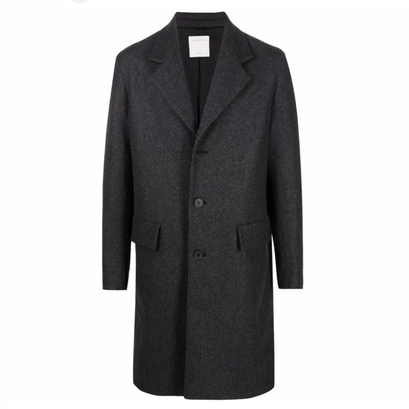 Sandro Men’s Apollo Wool-blend Felt Overcoat In Dark Gray